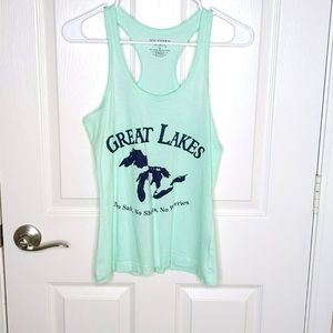Southern Spirit Great Lakes Souvenir Tank Top No Salt, No Sharks, No Worries